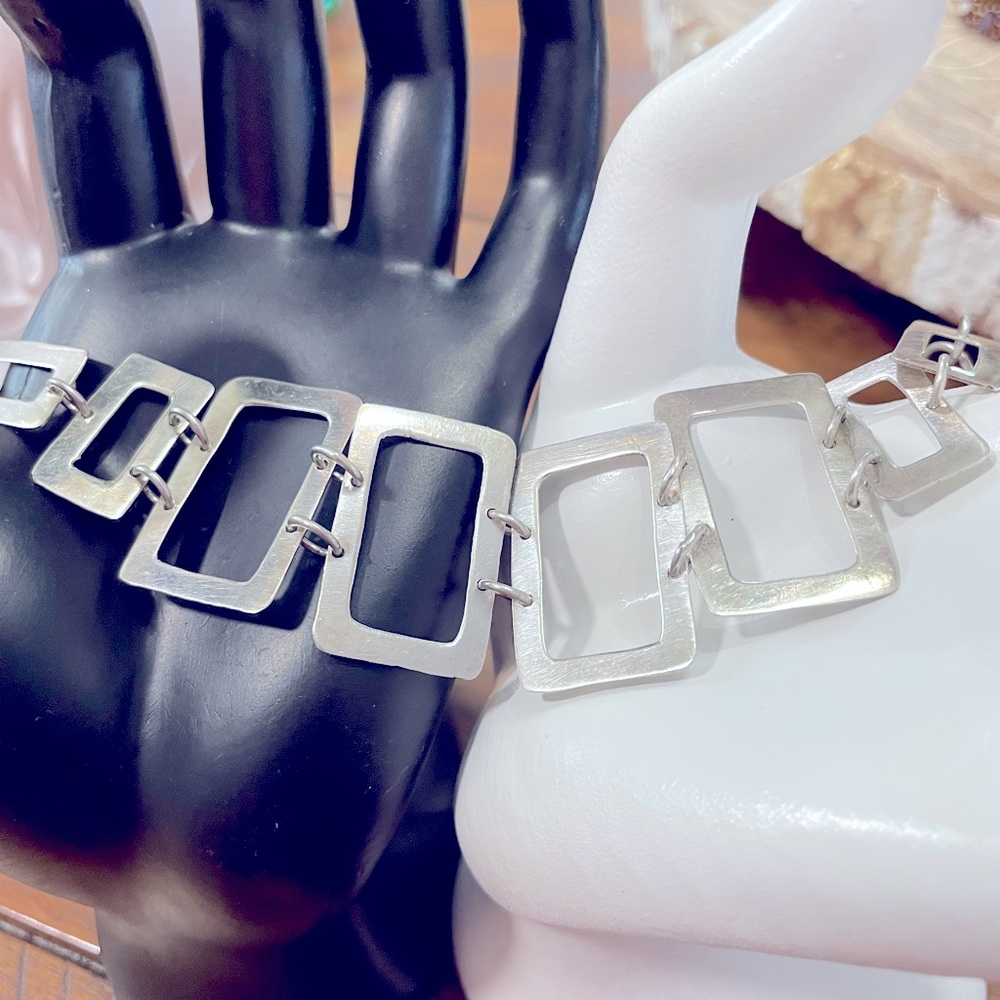 Sterling Silver 950 Abstract Bracelet